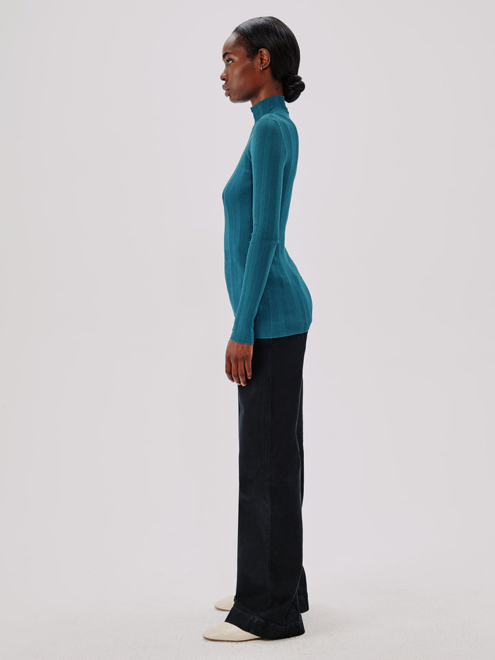 Variegated Rib Turtleneck