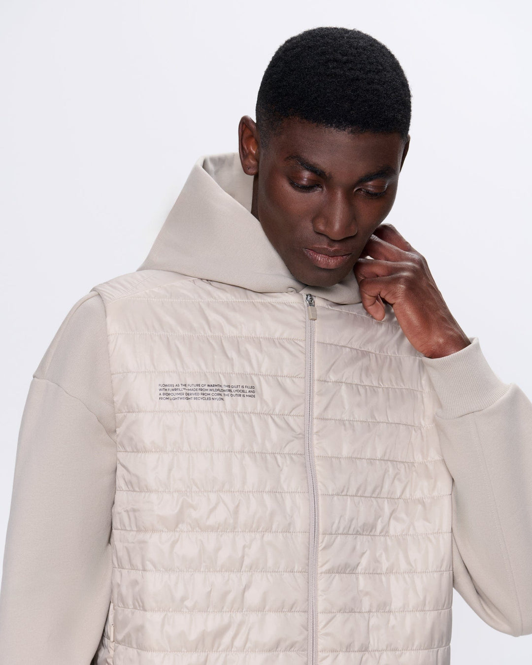 Mens Flower-Warmth Lite Gilet—Wheat Beige