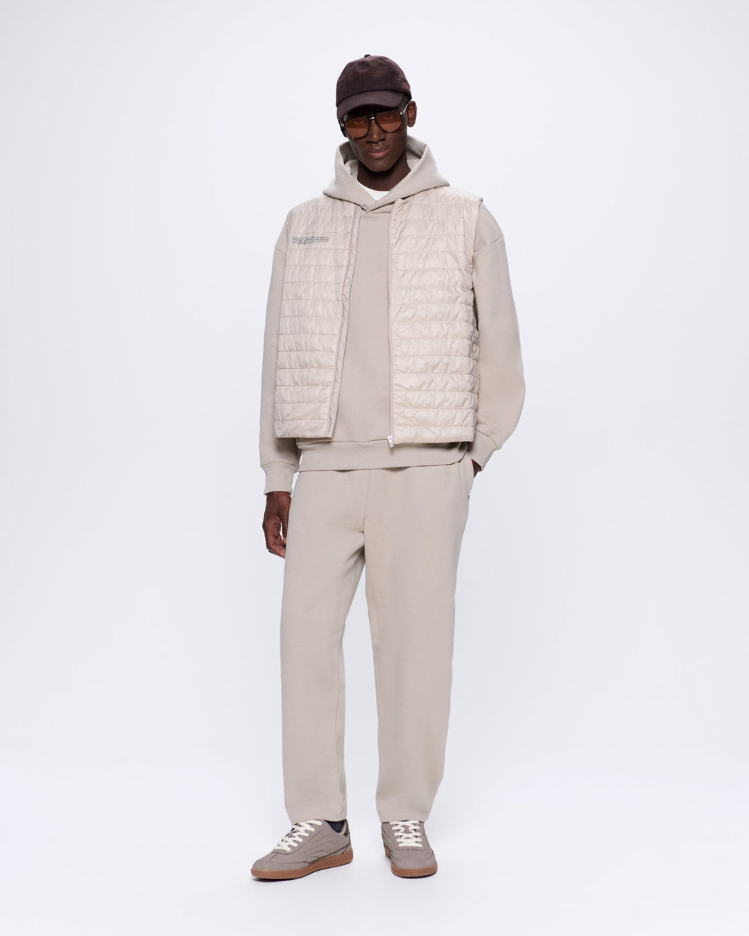 Mens Flower-Warmth Lite Gilet—Wheat Beige