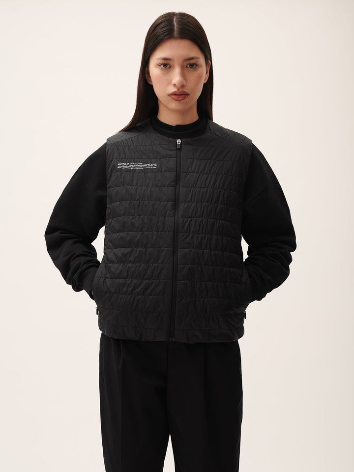 Womens Flower-Warmth Lite Gilet—Black