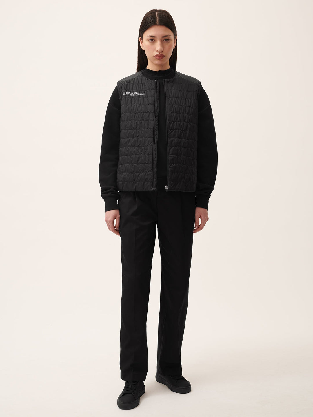 Womens Flower-Warmth Lite Gilet—Black
