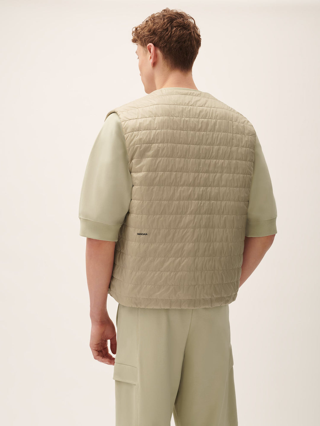Mens Flower-Warmth Lite Gilet—Wheat Beige