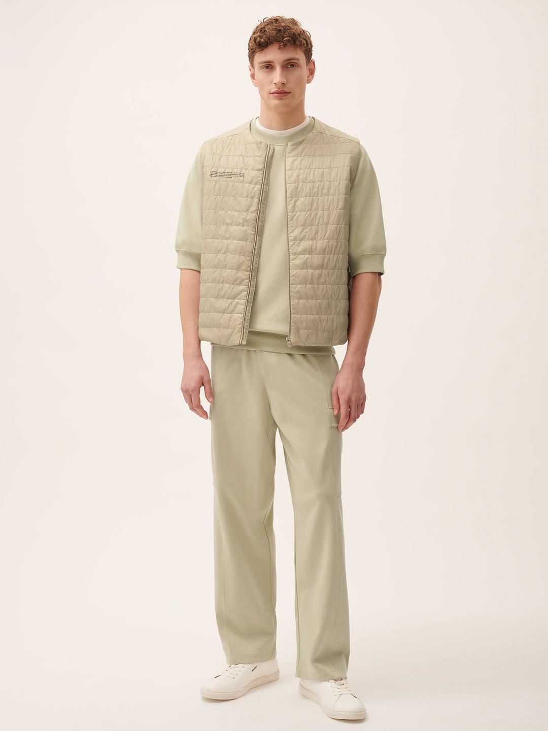 Mens Flower-Warmth Lite Gilet—Wheat Beige