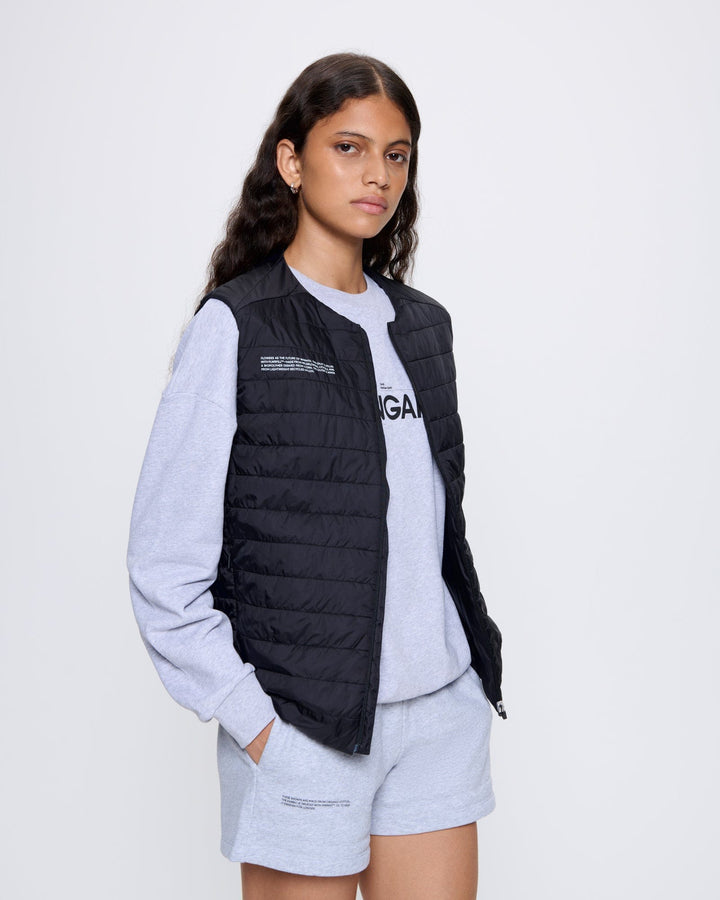 Womens Flower-Warmth Lite Gilet—Black