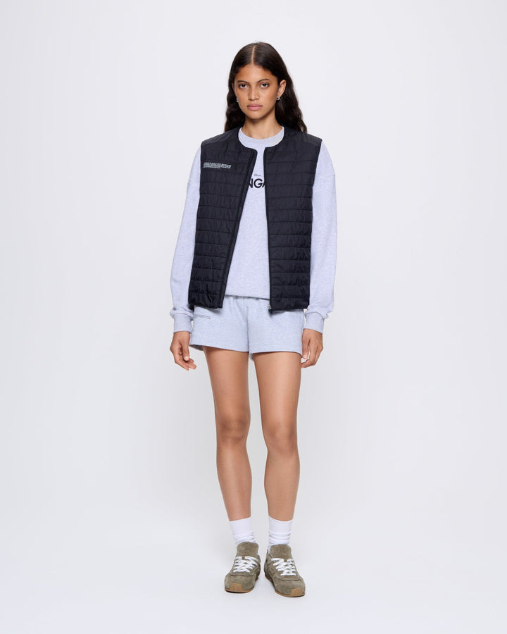 Womens Flower-Warmth Lite Gilet—Black