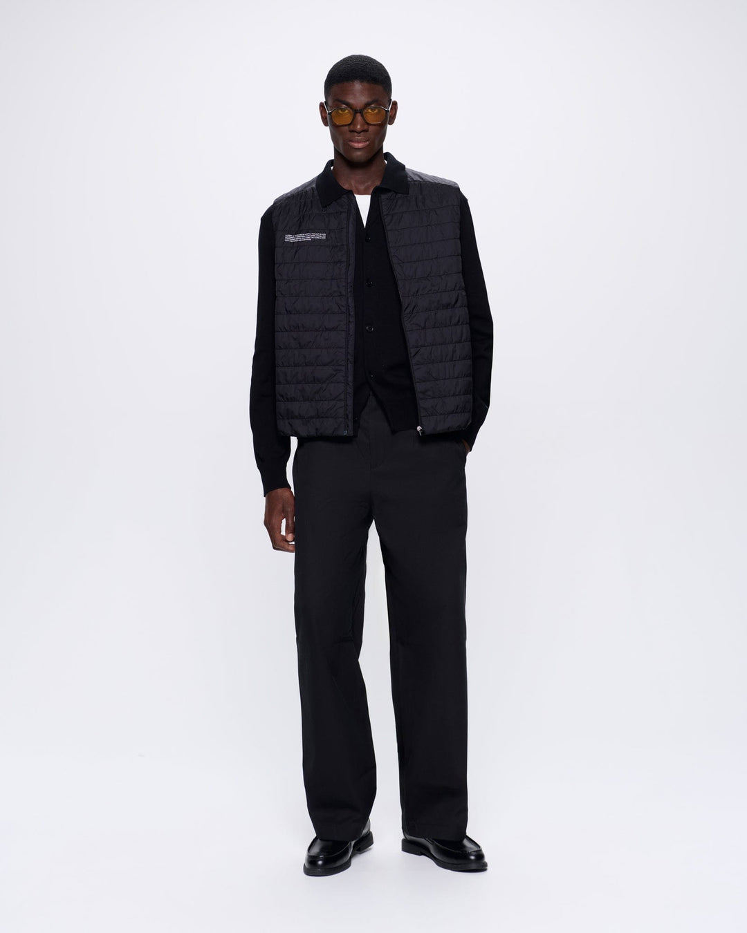 Mens Flower-Warmth Lite Gilet—Black