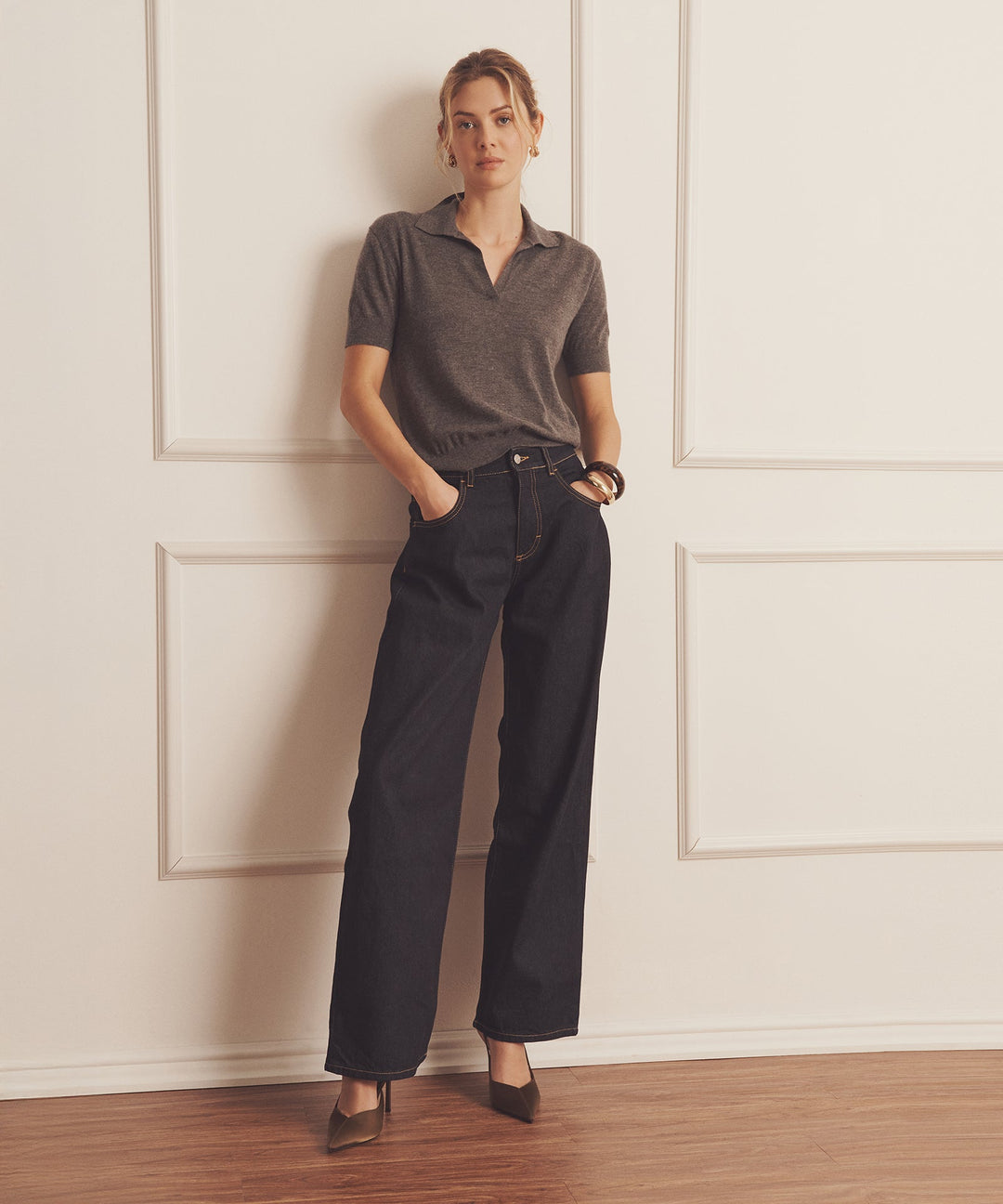 Super Fine Cashmere Short Sleeve Polo