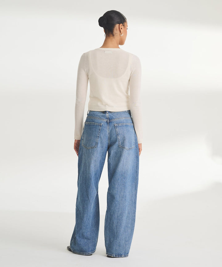 Super Fine Cashmere Cropped Cardigan