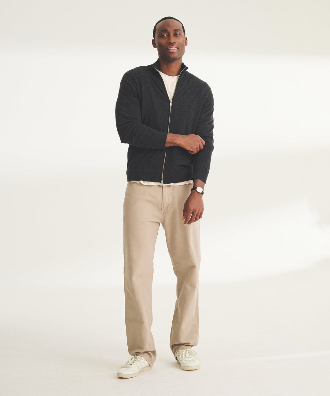 Super Fine Cashmere Zip Up