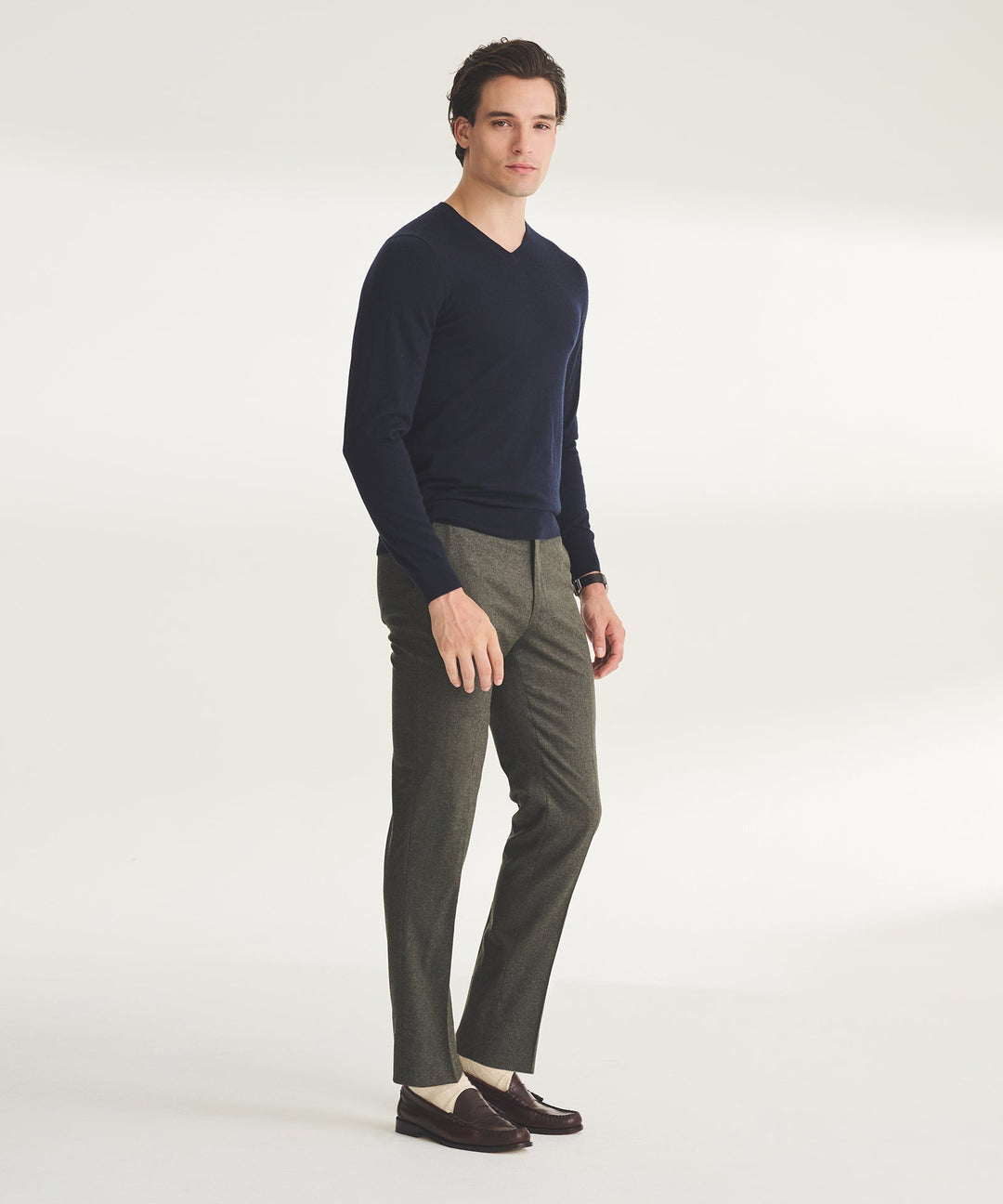 Super Fine Cashmere Long Sleeve V-Neck