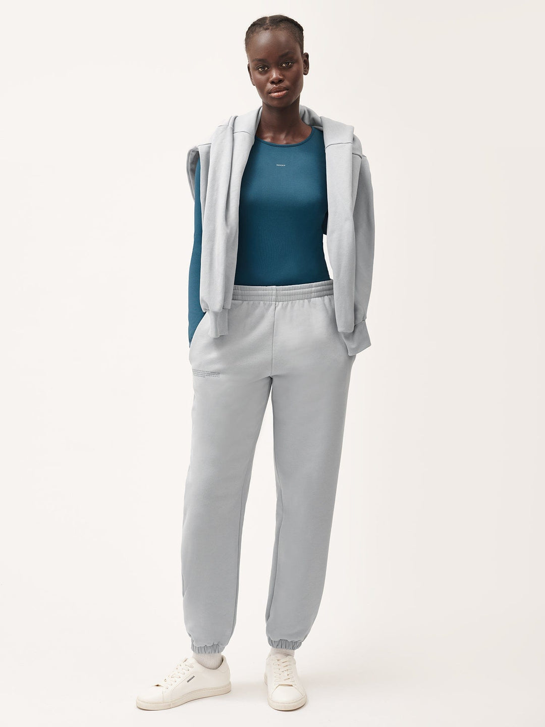 Womens Natural Dye Track Pants—midnight fog grey