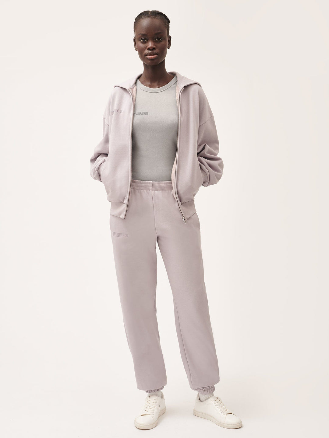 Womens Natural Dye Zipped Hoodie—daylight purple