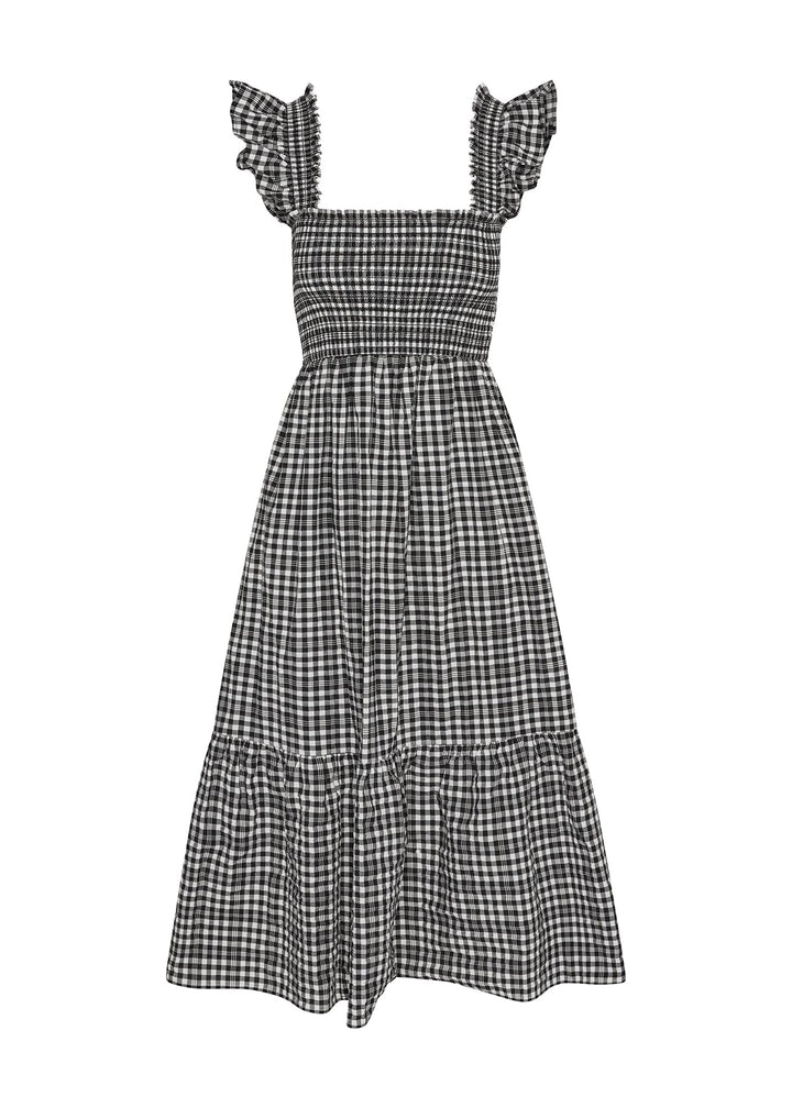 The Flounce Smocked Midi Dress
