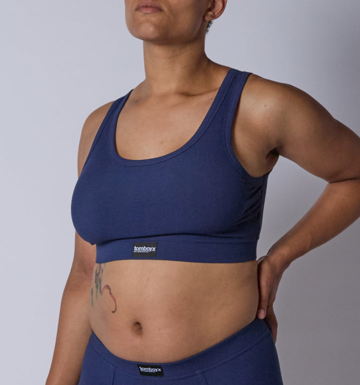 Bamboo Rib Essentials Soft Bra - Future Dusk