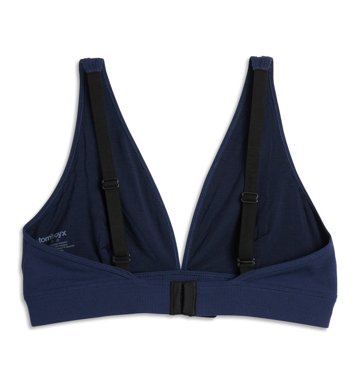 Bamboo Rib Plunge Bra - Future Dusk