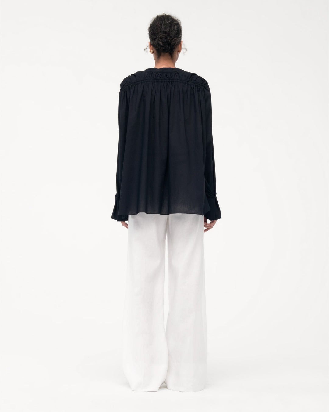 Gathered Voile Blouse