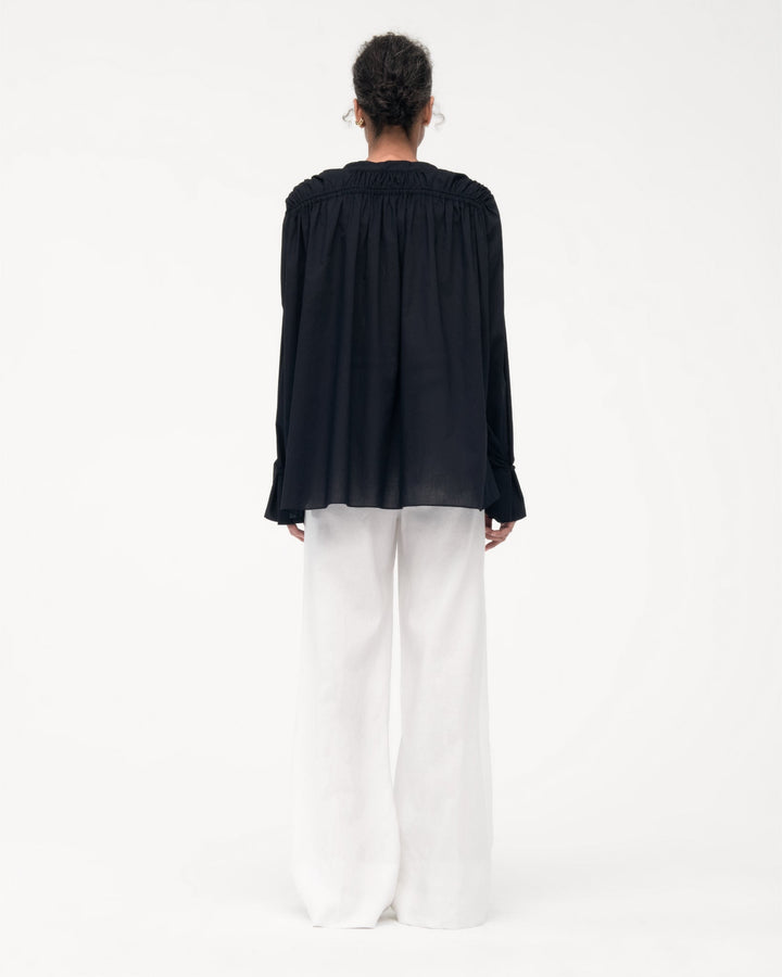 Gathered Voile Blouse