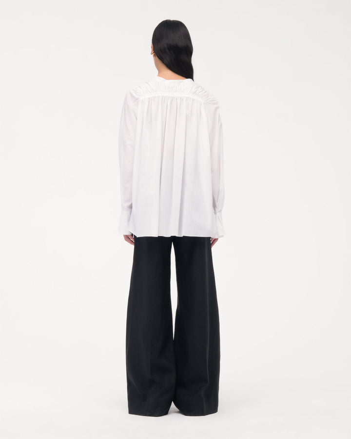Gathered Voile Blouse