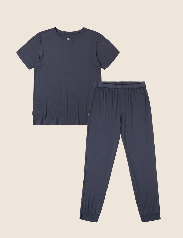Giftbox - Men's Cuffed Sleep Pants & Men's Crew Neck T-Shirt - Storm