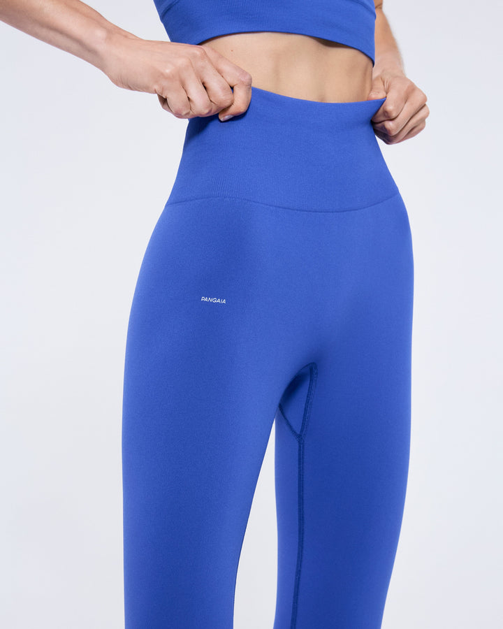 Womens 99% Bio-Based Compressive Leggings—Gaia Blue