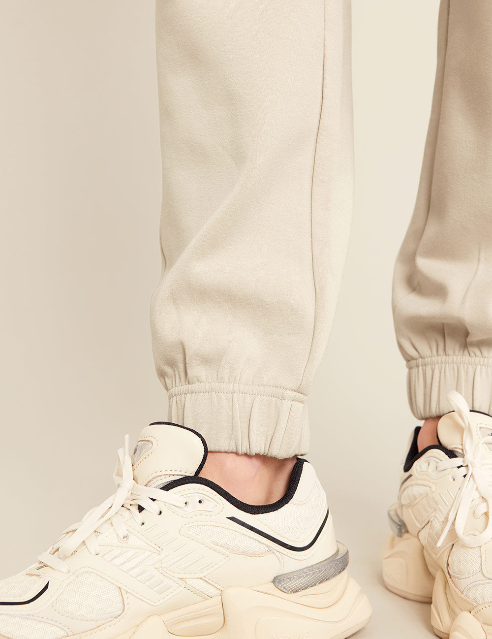 Unisex Cuffed Sweat Pants - Sand