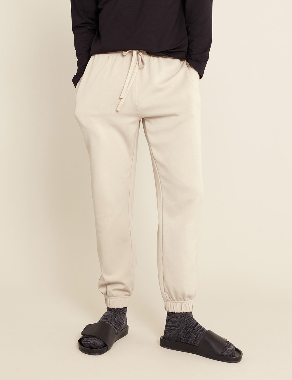 Unisex Cuffed Sweat Pants - Sand