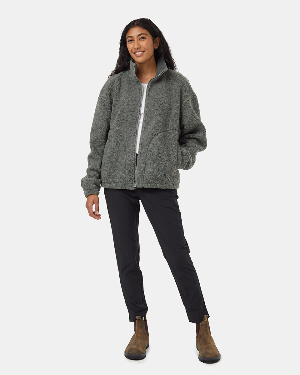 Recycled Boucle Reversible Full Zip
