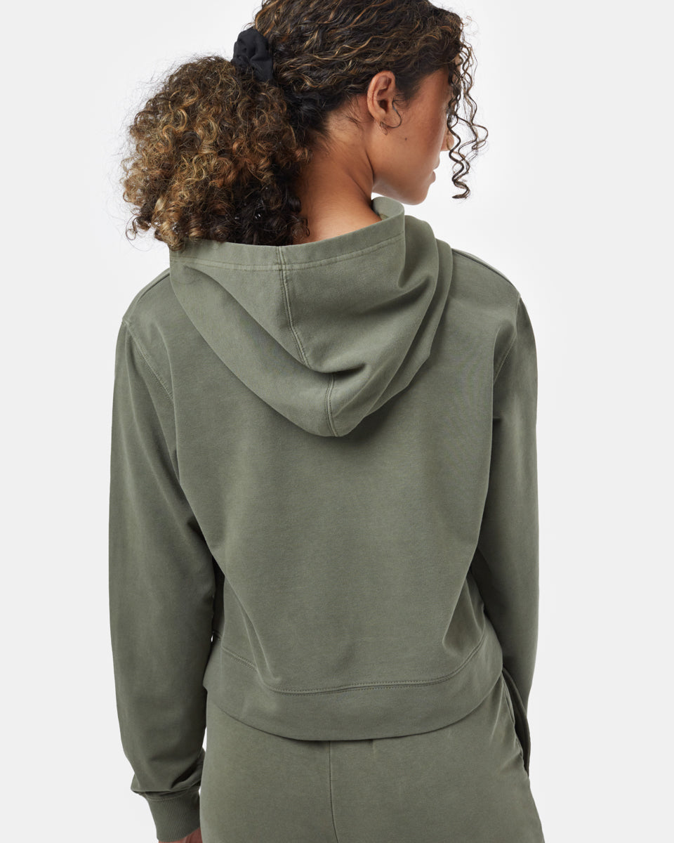 French Terry Cropped Hoodie