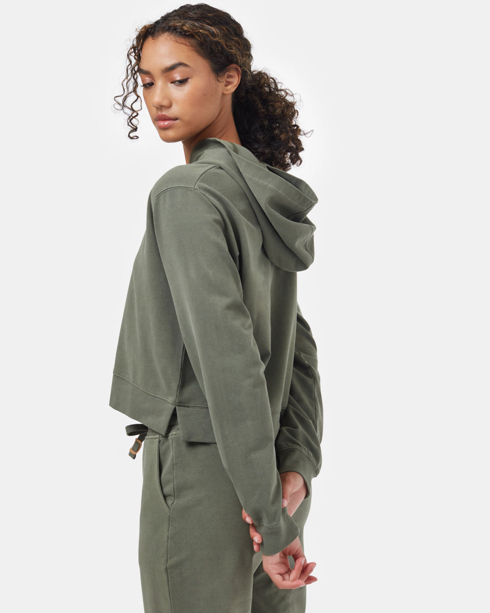 French Terry Cropped Hoodie