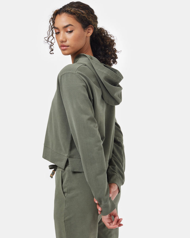French Terry Cropped Hoodie