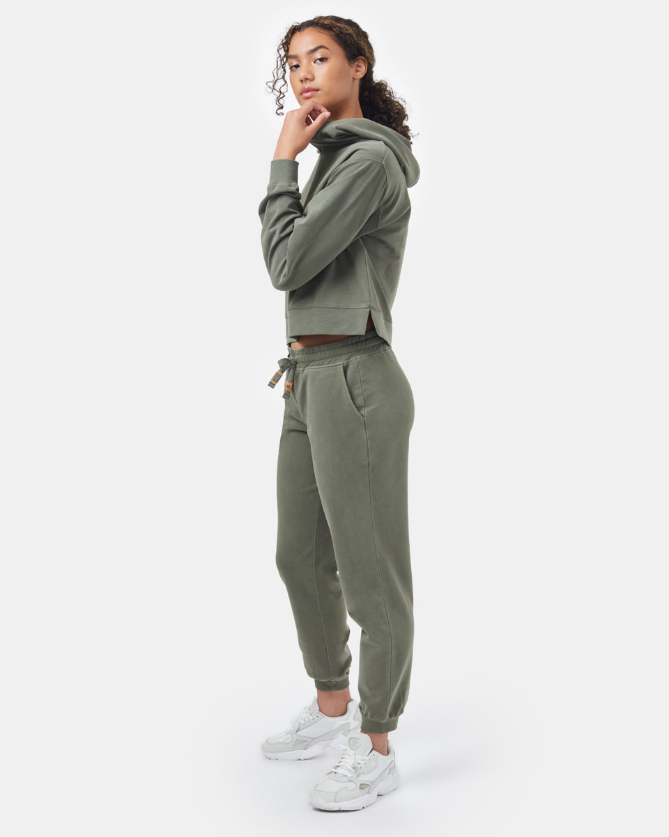 French Terry Cropped Hoodie