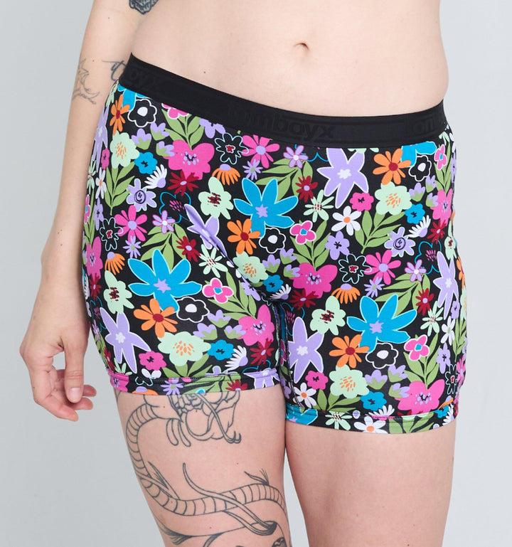 6" No Fly Boxer Briefs - Groovy Garden