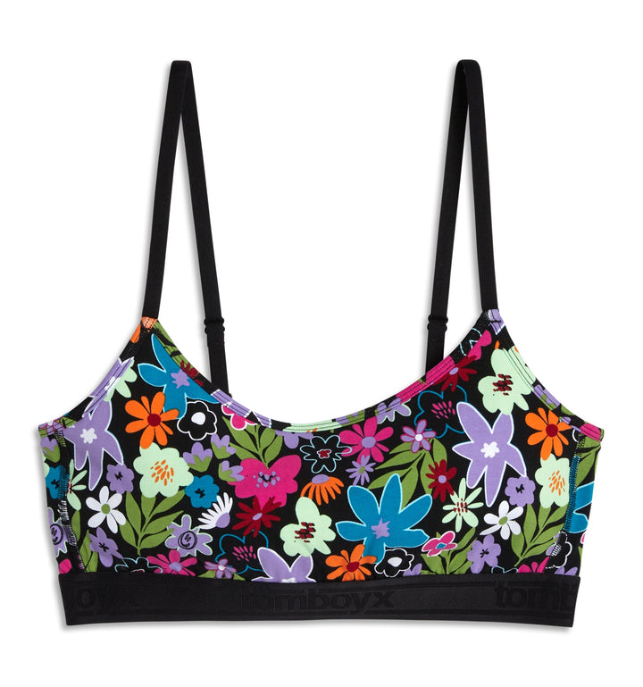 Low Cut Soft Bra - Groovy Garden