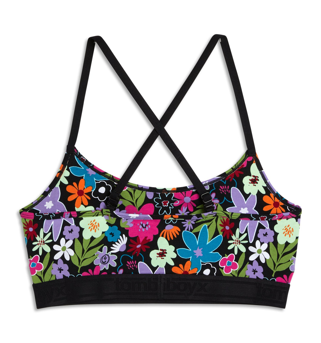 Low Cut Soft Bra - Groovy Garden