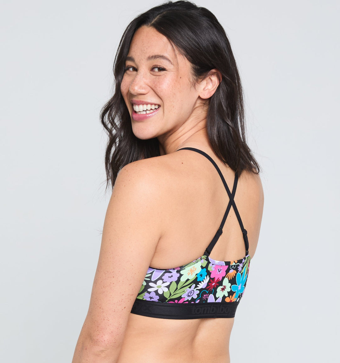 Low Cut Soft Bra - Groovy Garden