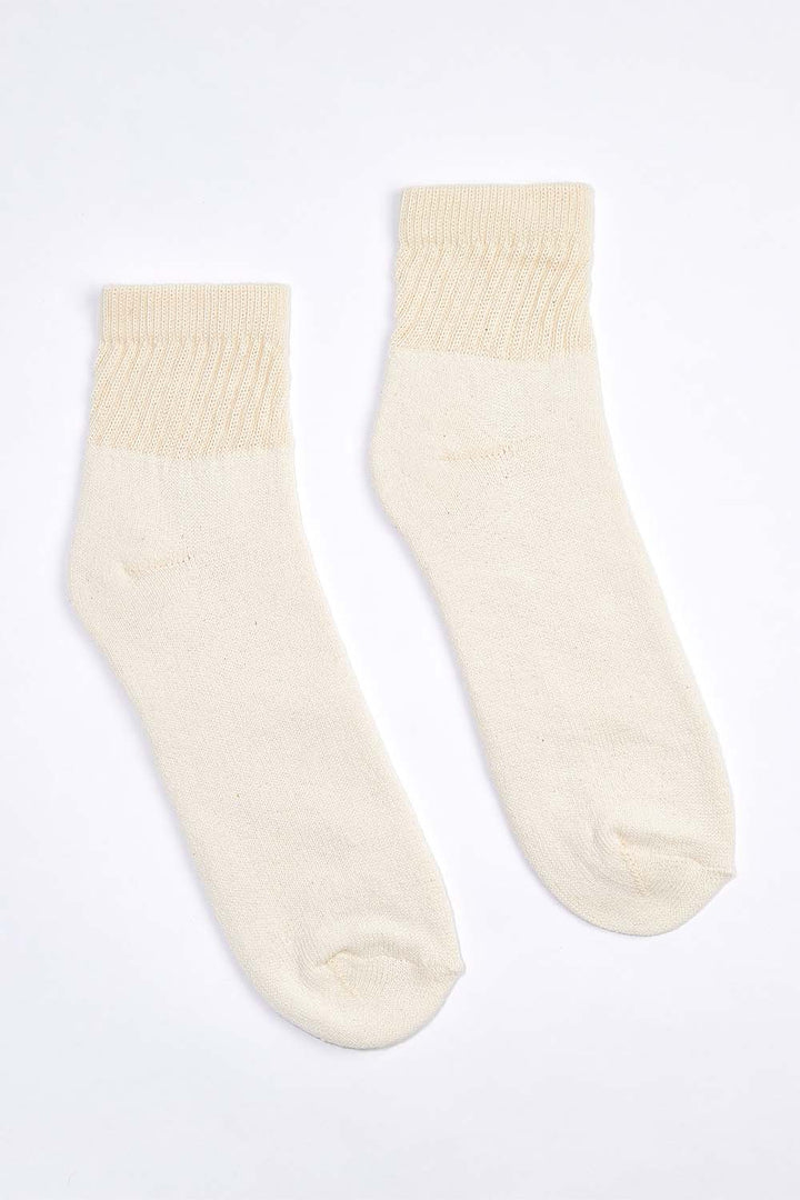 Men's 3 Pack Organic Cotton Socks Natural-White Ankle
