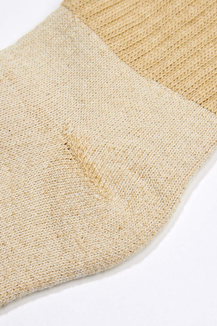 Men's 6 Pack Organic Cotton Socks Tan-Green Crew