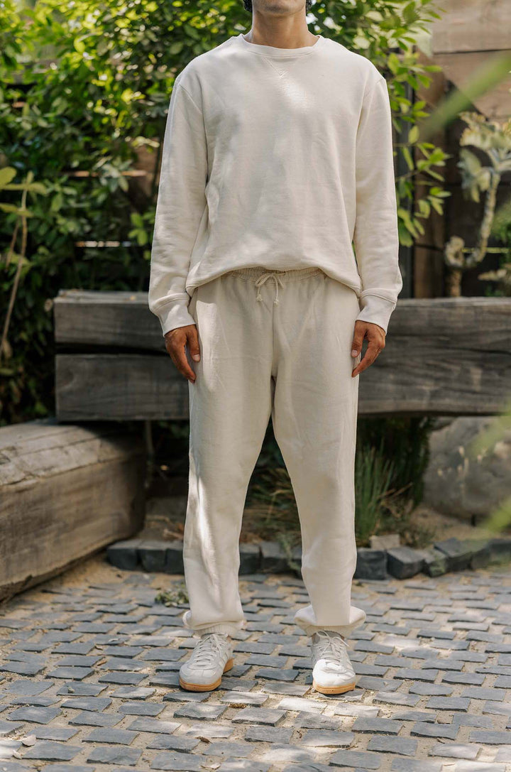 Men's Organic Heavyweight Fleece Sweatpants in Natural