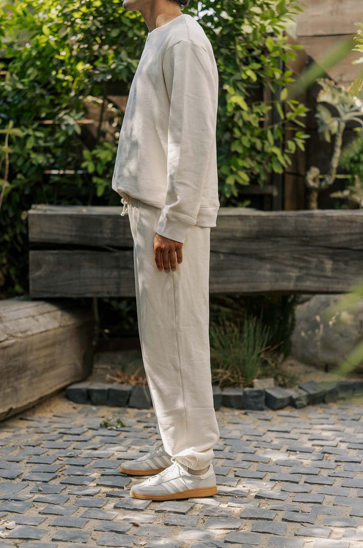 Men's Organic Heavyweight Fleece Sweatpants in Natural