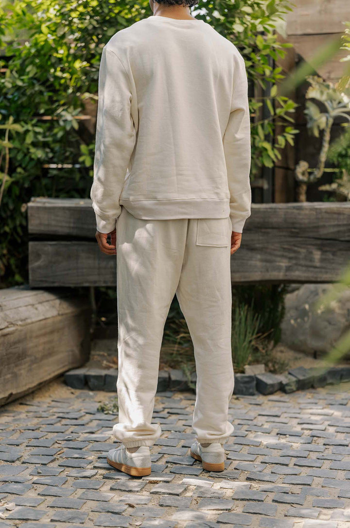 Men's Organic Heavyweight Fleece Sweatpants in Natural