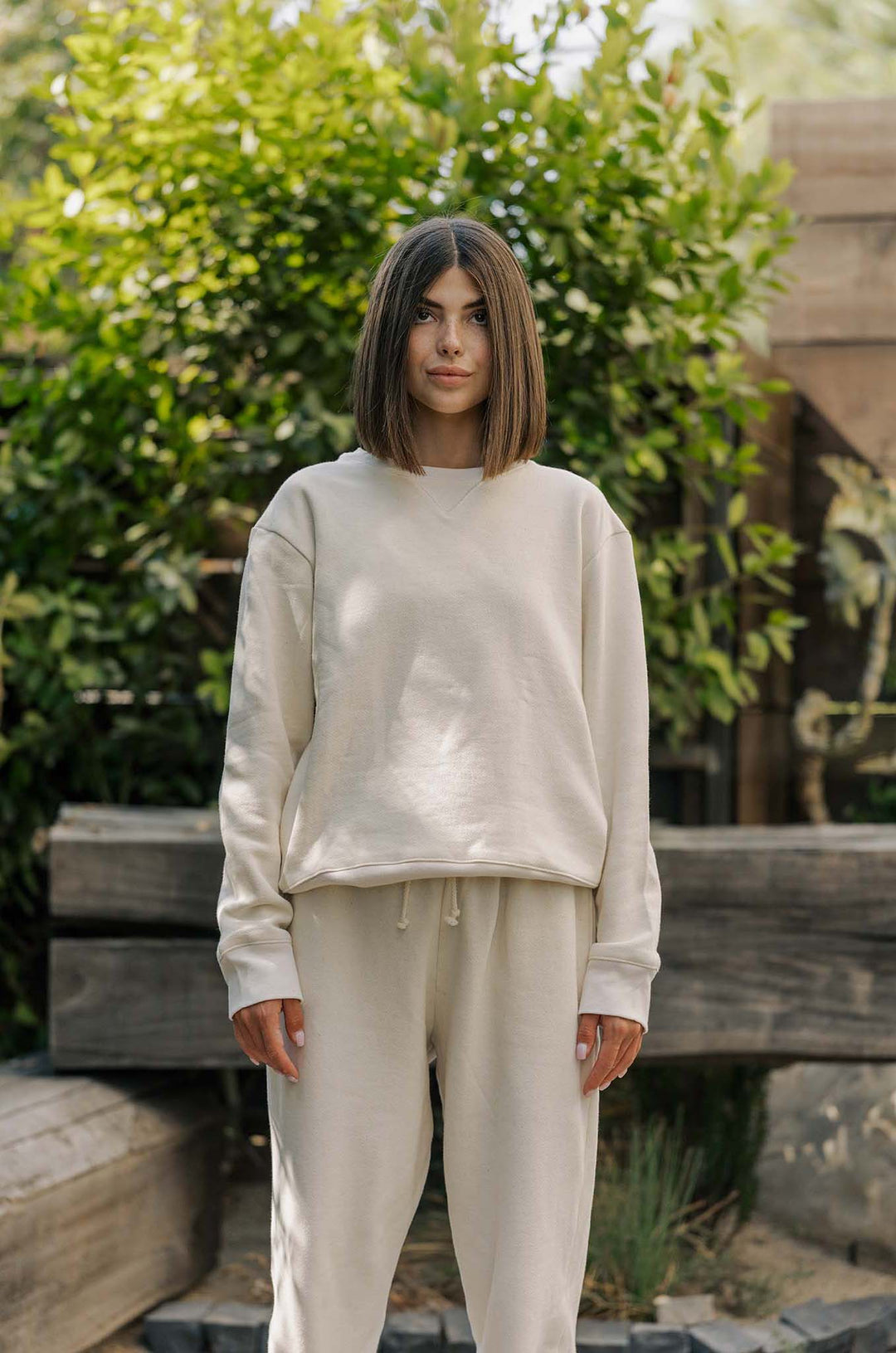 Women's Organic Heavyweight Crew Sweatshirt in Natural