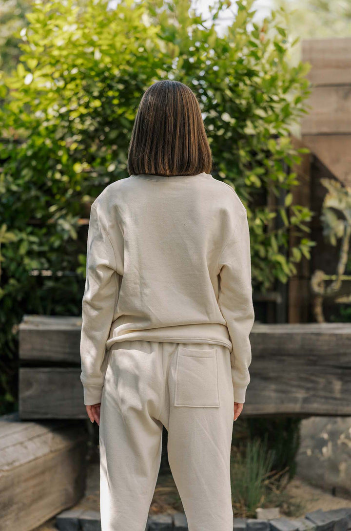 Women's Organic Heavyweight Crew Sweatshirt in Natural