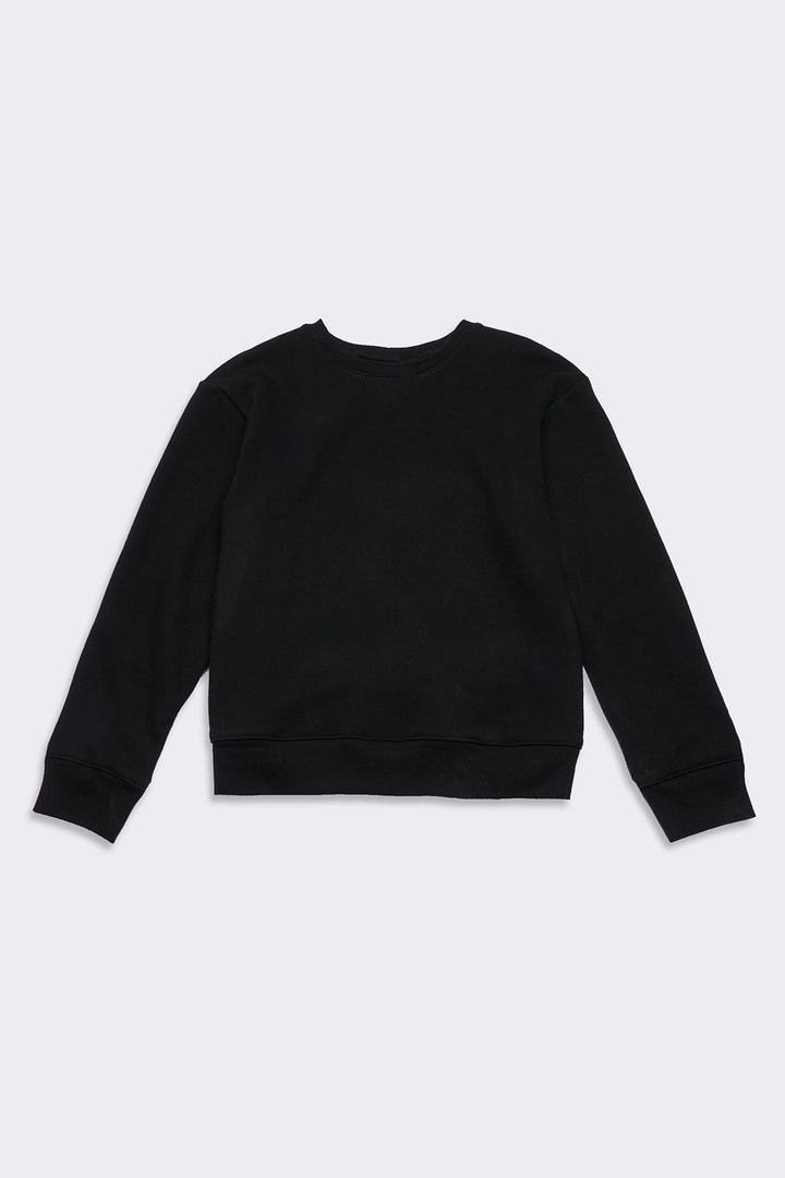 Men's Organic Heavyweight Crew Sweatshirt in Black