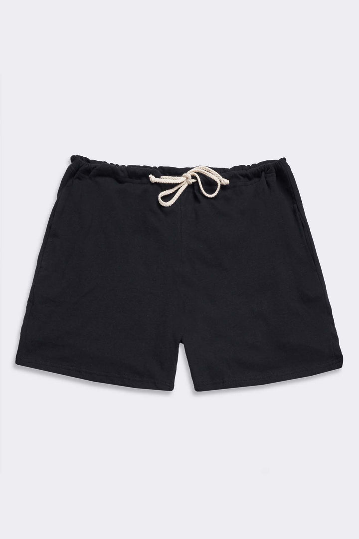 Women's Organic Drawstring Only Lounge Shorts in Black