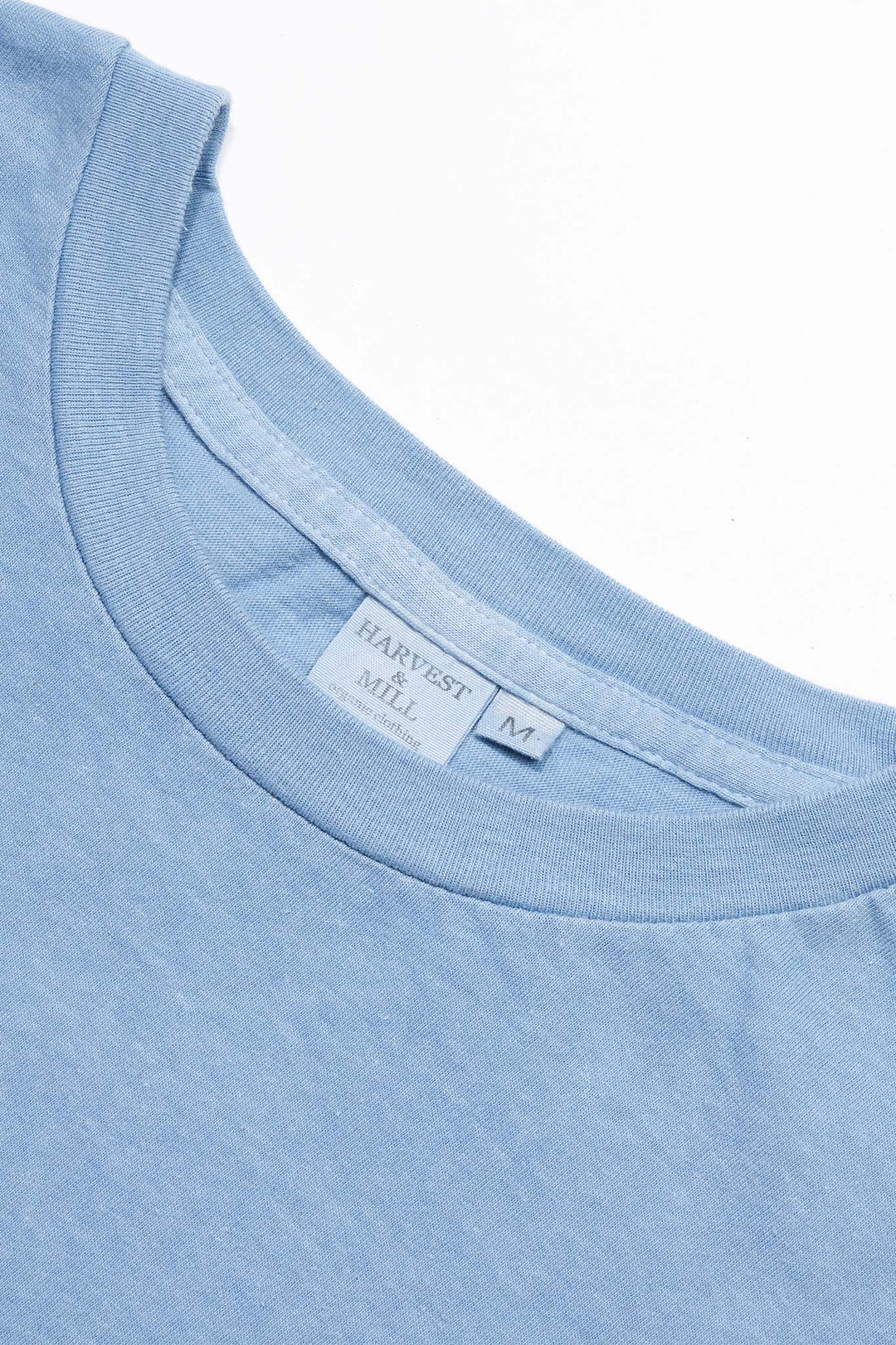 Indigo Dyed Light Blue Women's Organic Unisex Style Crew Tee