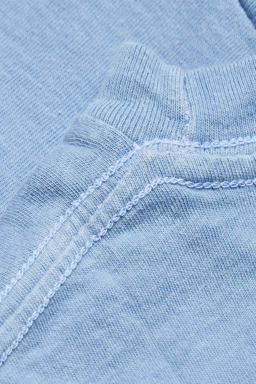 Indigo Dyed Light Blue Women's Organic Unisex Style Crew Tee