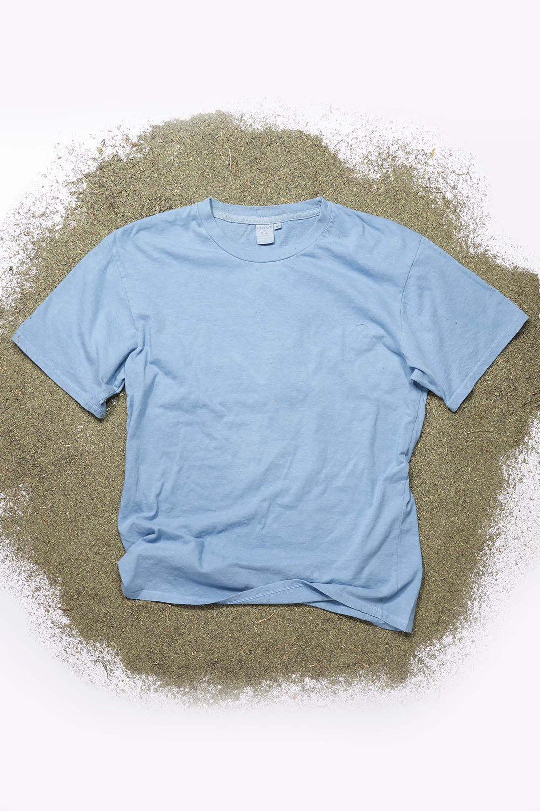 Indigo Dyed Light Blue Women's Organic Unisex Style Crew Tee