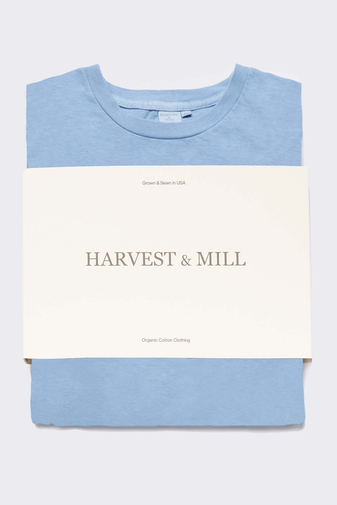 Indigo Dyed Light Blue Women's Organic Unisex Style Crew Tee