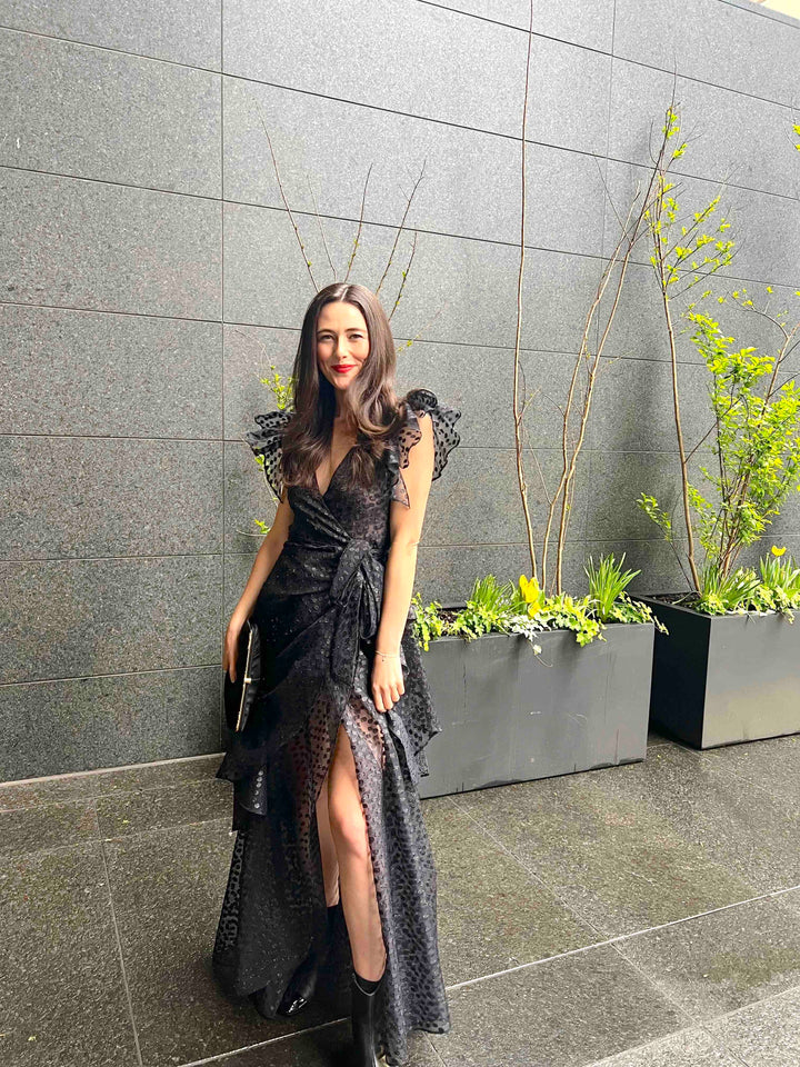 Hiwot, maxi wrap dress
