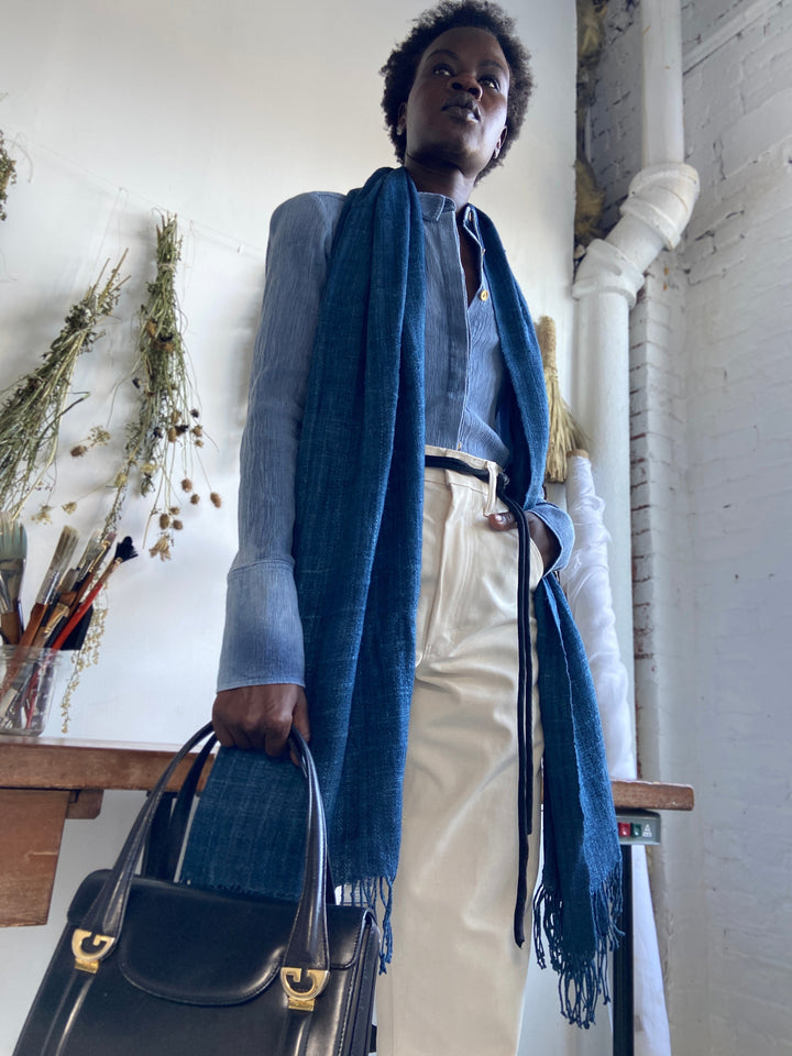 Saba, handloomed Silk scarf